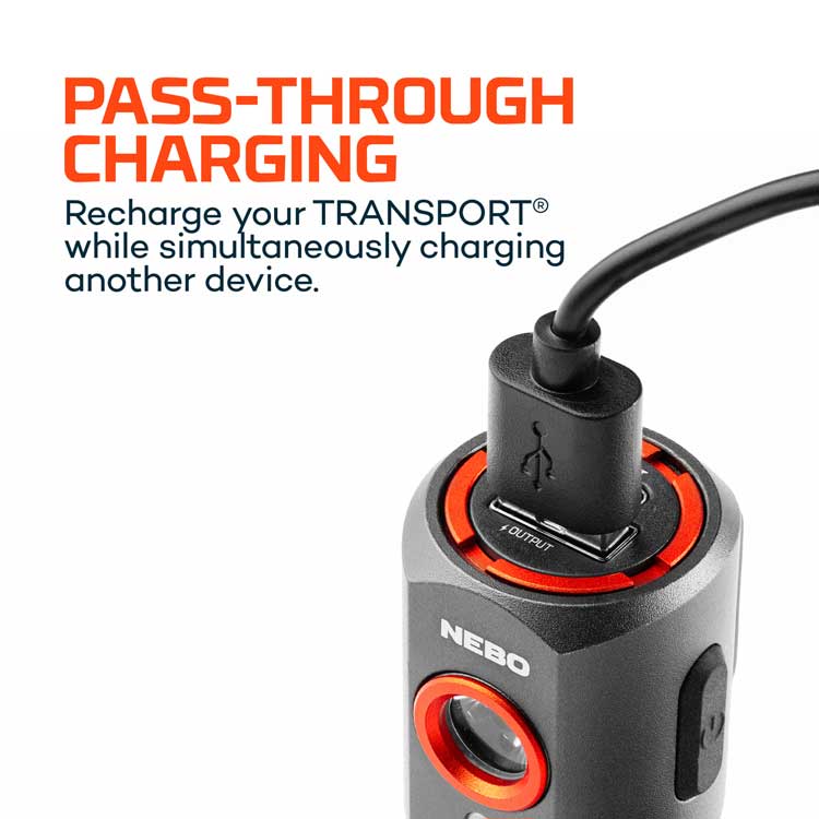 Nebo POC-1006 Transport 400 2-in-1 Car Charger and Flashlight