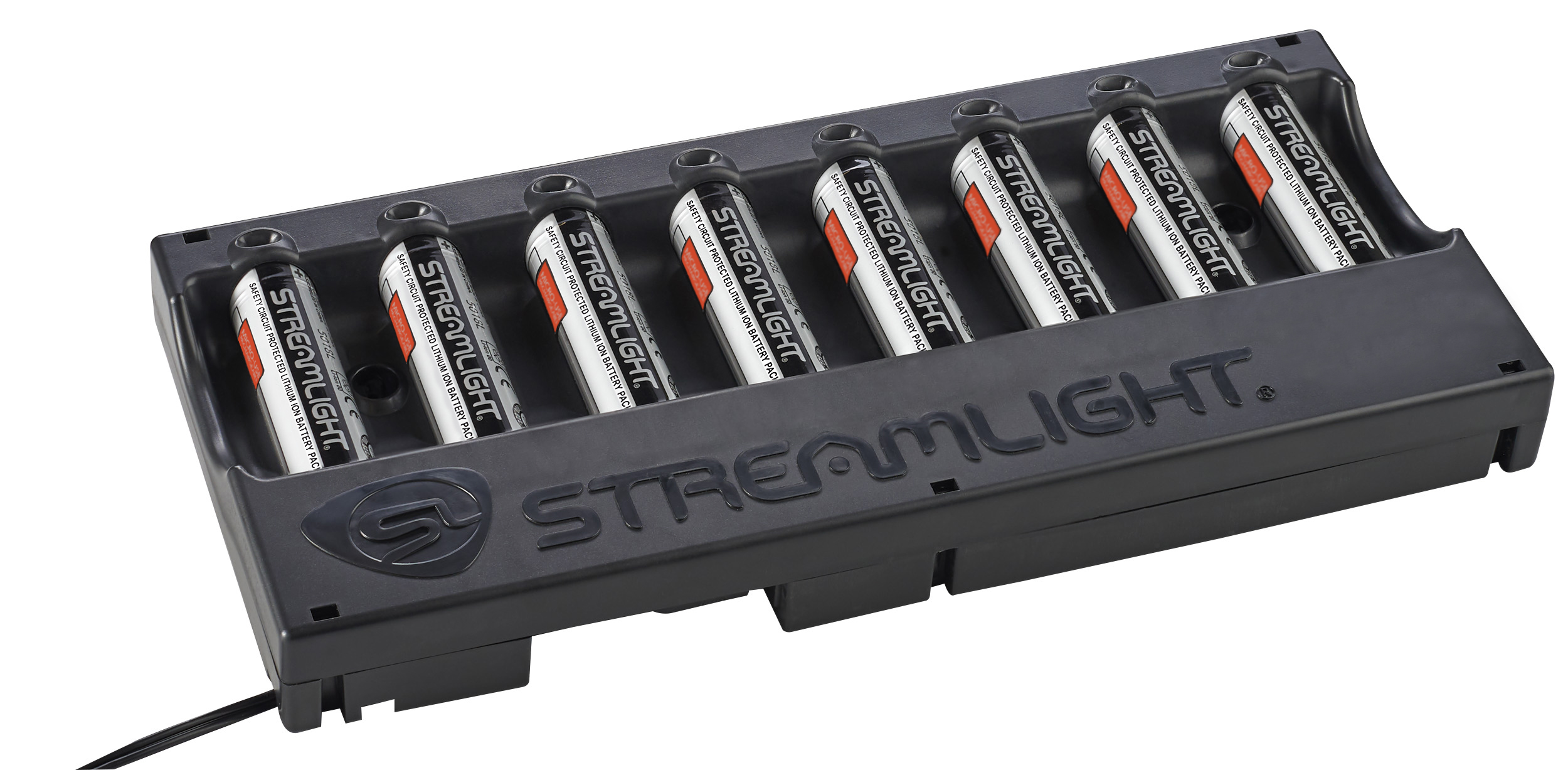 Streamlight 20224 Li-Ion Battery Pack 8-unit Bank Charger, (8) SL-B26 Battery Packs Included