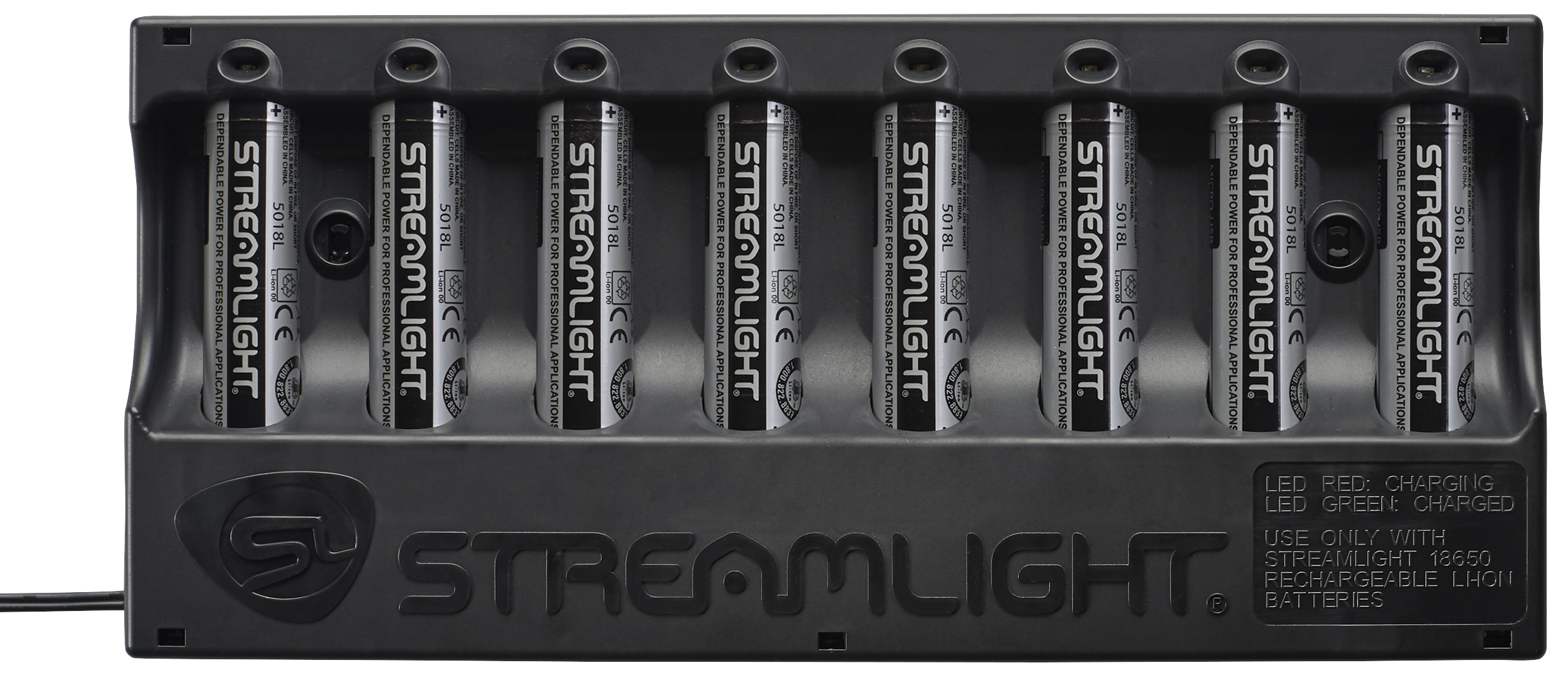 Streamlight 20224 Li-Ion Battery Pack 8-unit Bank Charger, (8) SL-B26 Battery Packs Included
