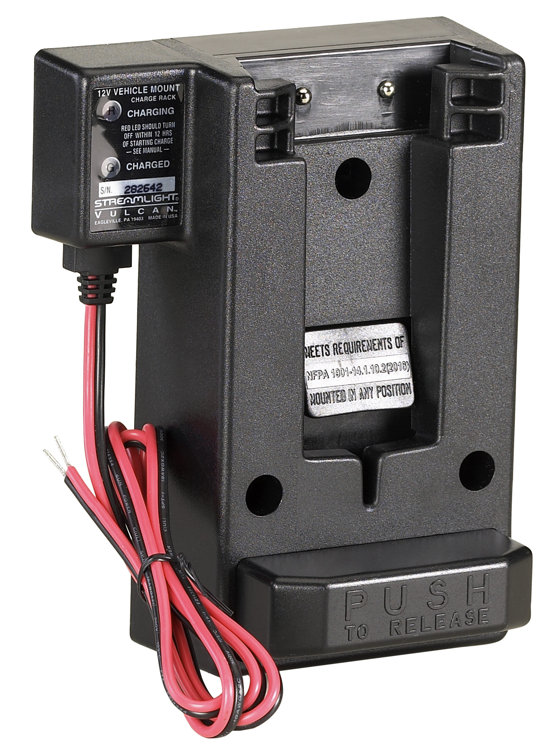 Streamlight 44132 Vulcan Vehicle Mount Charge Rack, Black