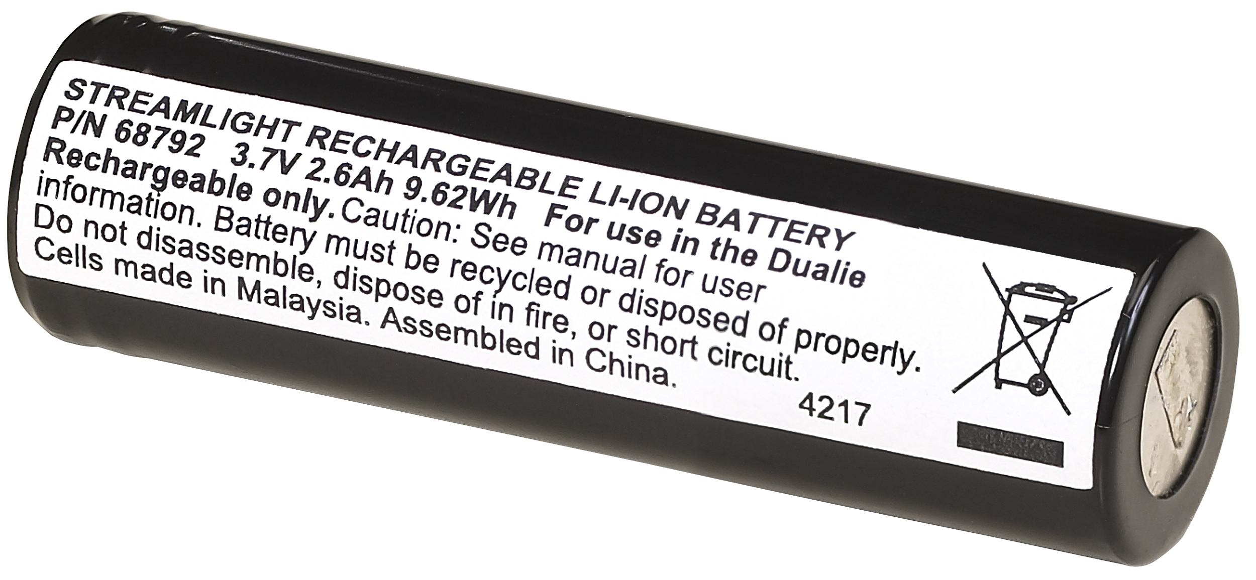 Streamlight 68792 Replacement Li-Ion Battery for Dualie® Rechargeable Flashlight
